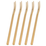 5Pcs Fruit Fork Stainless Steel Originality Cute Dessert Cake Small Fork for Home Bar Office