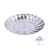 Steam Basket Multifunction Stainless Steel Folding Steam Rack Cookware Kitchen AccessoryL