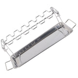 Chicken Leg Grill Rack with Drip Pan Stainless Steel Roaster Stand Barbecue Accessory