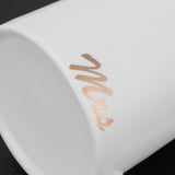 320ml Fashon Ceramic Cup Coffee Mug Cup with Lid Spoon Present Gift for Home OfficeWhite M Letter