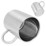 Water Cup 304 Stainless Steel Double Layer Insulated Coffee Beer Mug with HandleL 400ml