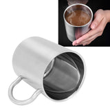 Water Cup 304 Stainless Steel Double Layer Insulated Coffee Beer Mug with HandleL 400ml