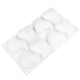 8 Grid Mold Heart Shape Silicone Cake Mousse Mold for Baking Dessert Kitchen Home In Australia - Darrahopens