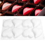 8 Grid Mold Heart Shape Silicone Cake Mousse Mold for Baking Dessert Kitchen Home