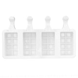 Silicone Ice Cream Mold 4 Cavities DIY Ice Bar Maker Mould for Kitchen Tool SuppliesS