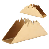 Triangular Napkin Holder Stainless Steel Stand Vertical Tissue Rack for Home Restaurant HotelGolden