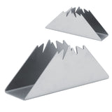 Triangular Napkin Holder Stainless Steel Stand Vertical Tissue Rack for Home Restaurant HotelSilver