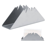 Triangular Napkin Holder Stainless Steel Stand Vertical Tissue Rack for Home Restaurant HotelSilver