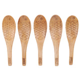5Pcs Wood Rice Spoon Innovative FishShaped Carving Soup Ladle Tableware Kitchen Utensil In Australia - Darrahopens