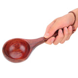 Wooden Round Spoon Japanese Style Sauna Water Ladle Kitchen Soup Spoon Accessory
