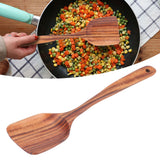 Wood Shovel Long Handle Cooking Turner NonStick Spatula Kitchen Utensils Kitchenware
