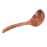 Wooden Spoon AntiScald Cooking Hot Pot Soup Spoon with Long Handle for Home Kitchen