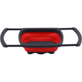 Folding Drain Basket Retractable Fruit Vegetable Washing Draining Basket for Home Kitchen UseRed