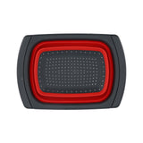 Folding Drain Basket Retractable Fruit Vegetable Washing Draining Basket for Home Kitchen UseRed