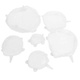 6Pcs Food Sealing Lid Expandable Reusable Vegetable Fruit Sealing Cover for Kitchen UseWhite In Australia - Darrahopens