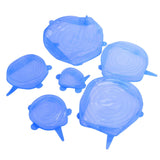 6Pcs Food Sealing Lid Expandable Reusable Vegetable Fruit Sealing Cover for Kitchen UseBlue In Australia - Darrahopens