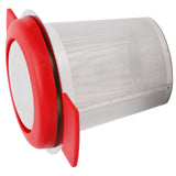 Tea Strainer Loose Leaf Tea Infuser Basket Fine Mesh Filter with Lid Teaware for Cup(Red Silicone Stainless Steel ) In Australia - Darrahopens