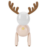 LED Night Light Cartoon Deer-Shaped Table Lamp 1200mAh USB Charging Bedroom DecorationLight Brown