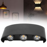 6W LED Wall Light Aluminium Black Shell Warm Light Up Down Lighting Decoration Wall Lamp AC85‑265V In Australia - Darrahopens