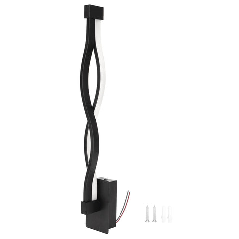 LED Wall Lamp Modern Wavy Shaped Decorative Light for Corridor Bedside AC85-265V Warm White In Australia - Darrahopens
