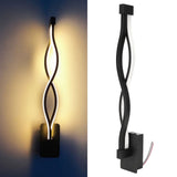 LED Wall Lamp Modern Wavy Shaped Decorative Light for Corridor Bedside AC85-265V Warm White