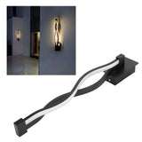 LED Wall Lamp Modern Wavy Shaped Decorative Light for Corridor Bedside AC85-265V Warm White