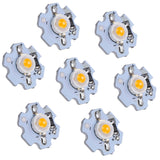 25Pcs 0.5W 5V High Power LED Lamp Bead Light Source Chip with Aluminum PlateYellow Light: 588‑590NM
