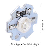 25Pcs 0.5W 5V High Power LED Lamp Bead Light Source Chip with Aluminum PlateBlue Light: 455-460NM