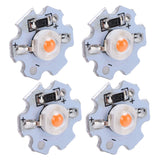 25Pcs 0.5W 5V High Power LED Lamp Bead Light Source Chip with Aluminum PlatePink Light: 380-840NM