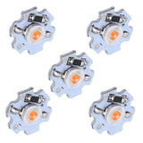 25Pcs 0.5W 5V High Power LED Lamp Bead Light Source Chip with Aluminum PlatePink Light: 380-840NM