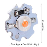 25Pcs 0.5W 5V High Power LED Lamp Bead Light Source Chip with Aluminum PlatePink Light: 380-840NM