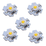 25Pcs 0.5W 5V High Power LED Lamp Bead Light Source Chip with Aluminum PlateWarm White Light: 3000‑3200K