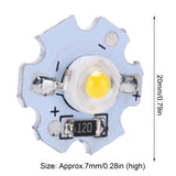 25Pcs 0.5W 5V High Power LED Lamp Bead Light Source Chip with Aluminum PlateWarm White Light: 3000‑3200K