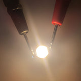 25Pcs 0.5W 5V High Power LED Lamp Bead Light Source Chip with Aluminum PlateWarm White Light: 3000‑3200K