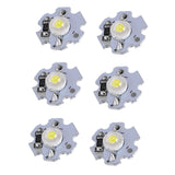 25Pcs 0.5W 5V High Power LED Lamp Bead Light Source Chip with Aluminum PlateWhite Light: 6000‑6500K