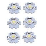 25Pcs 0.5W 5V High Power LED Lamp Bead Light Source Chip with Aluminum PlateCold White Light: 10000K
