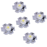 25Pcs 0.5W 5V High Power LED Lamp Bead Light Source Chip with Aluminum PlateCold White Light: 10000K