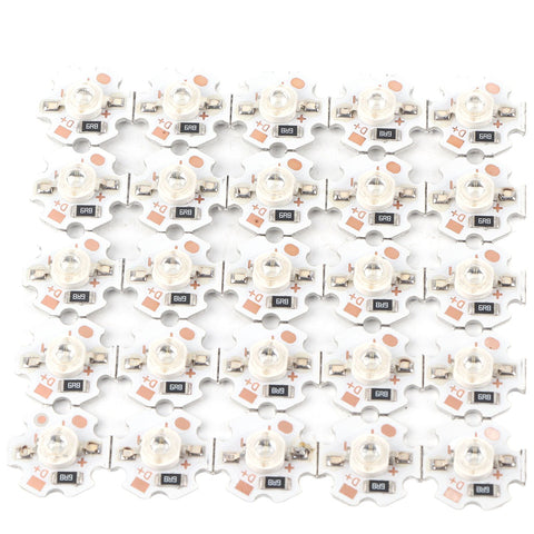 25Pcs 5V LED Chips 200LM 1W High Power LED Lamp Beads for DIY Lighting FixturesBlue Light 455‑460NM