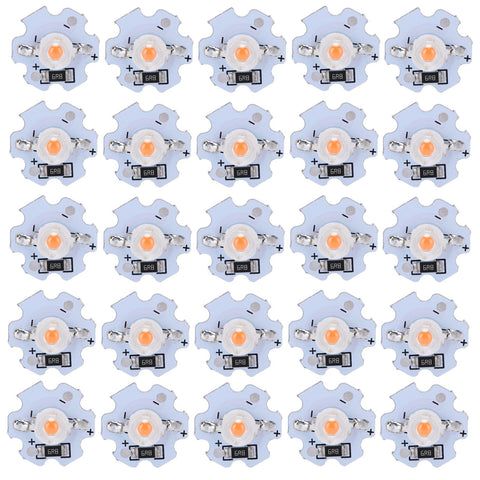 25Pcs 5V LED Chips 200LM 1W High Power LED Lamp Beads for DIY Lighting FixturesPink Light 380‑840NM In Australia - Darrahopens