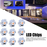 25Pcs 5V LED Chips 200LM 1W High Power LED Lamp Beads for DIY Lighting FixturesPink Light 380‑840NM