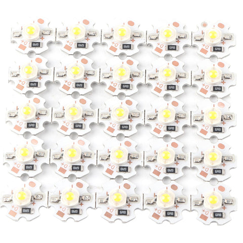 25Pcs 5V LED Chips 200LM 1W High Power LED Lamp Beads for DIY Lighting FixturesWarm White 3000‑3200K In Australia - Darrahopens