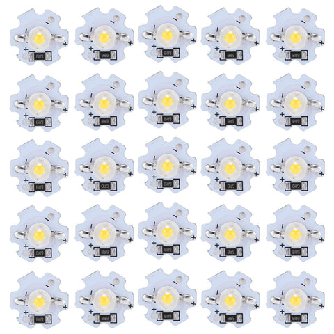25Pcs 5V LED Chips 200LM 1W High Power LED Lamp Beads for DIY Lighting FixturesNatural Light 4000‑4500K