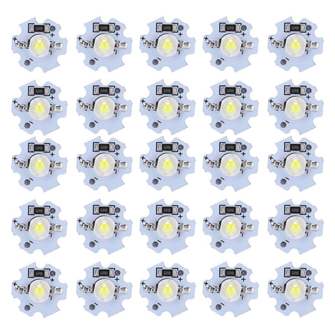 25Pcs 5V LED Chips 200LM 1W High Power LED Lamp Beads for DIY Lighting FixturesCold White 10000K In Australia - Darrahopens