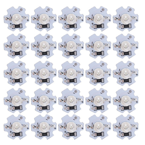 25Pcs 5V LED Chips 200LM 3W High Power LED Lamp Beads for DIY Lighting FixturesBlue Light 455‑460NM In Australia - Darrahopens