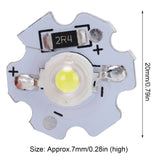 25Pcs 5V LED Chips 200LM 3W High Power LED Lamp Beads for DIY Lighting FixturesPure White 6000‑6500K