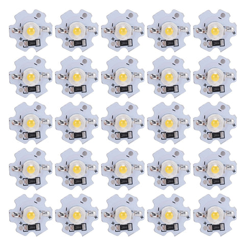 25Pcs 5V LED Chips 200LM 3W High Power LED Lamp Beads for DIY Lighting FixturesNatural Light 4000‑4500K In Australia - Darrahopens