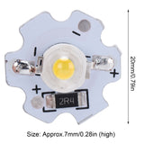 25Pcs 5V LED Chips 200LM 3W High Power LED Lamp Beads for DIY Lighting FixturesNatural Light 4000‑4500K