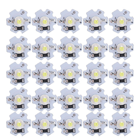 25Pcs 5V LED Chips 200LM 3W High Power LED Lamp Beads for DIY Lighting FixturesCold White 10000K