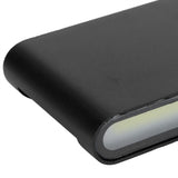 LED Wall Lamp 12W COB Aluminum Outdoor Garden Light Fixture IP65 Waterproof AC85-265V(Black Shell White Light )