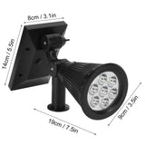 7LED Solar Light Intelligent Outdoor Garden Spotlight Lawn Lamp Landscape Lighting BlackWhite Light